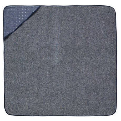 Ferm Living asciugamano bambino con cappuccio blu Sento 98x98cm in cotone biologico