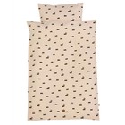 Ferm Living Kanin baby sengetøj sæt lyserød økologisk bomuld 70x100cm herunder pudebetræk 46x40cm