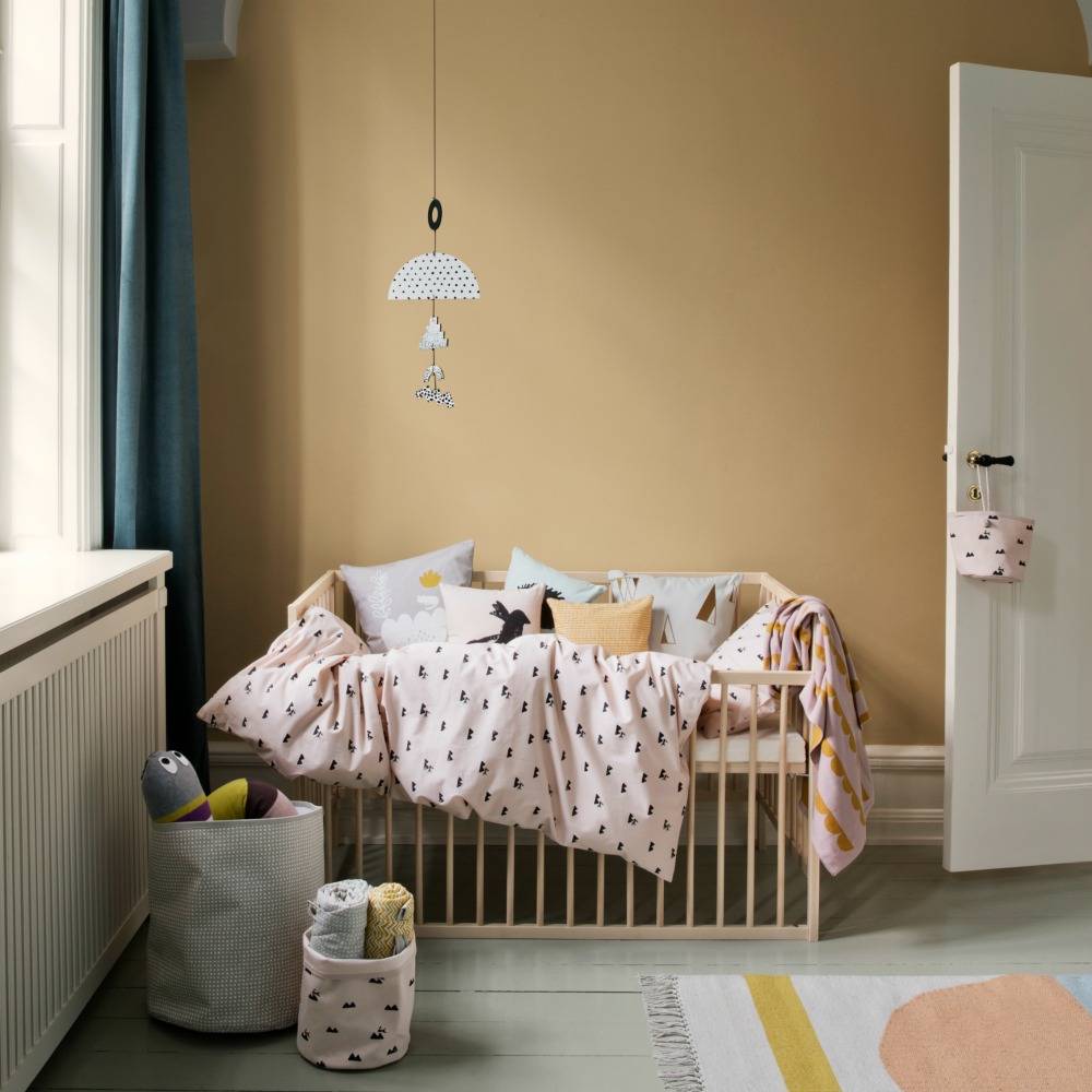 Ferm Living Literie Bebe Lapin Mis 70x100cm En Coton Bio Rose Y Compris Taie 46x40cm Lefliving Com