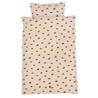 Ferm Living Del lecho de conejo color rosa junior 100x140cm algodón orgánico incluido funda de almohada 46x40cm