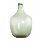 Housedoctor Vidrio soplado botella / florero 'Rec', de color verde claro, Ø19.5x28.5cm