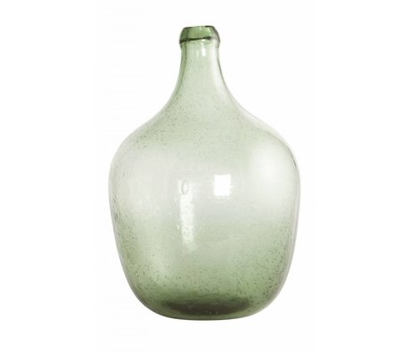 Housedoctor Verre soufflé Bouteille / vase "Rec", vert clair, Ø19.5x28.5cm