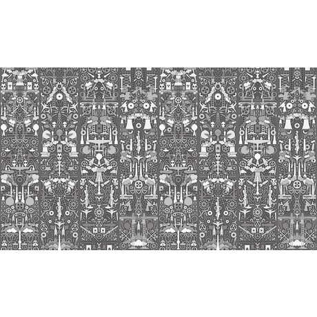 NLXL-Studio Job Wallpaper "Industrien 01"-papir, grå / hvid, 900x48.7cm
