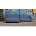 FÉST Couch `Clay ', Sydney80 dark blue, 1.5-seater / Longchair left or right
