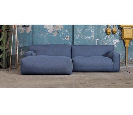 FÉST Couch `Clay ', Sydney80 mørkeblå, 1,5-personers / Longchair til venstre eller højre