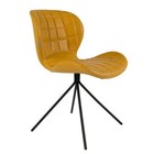Zuiver chaise à manger OMG LL faux cuir jaune 51x56x80cm