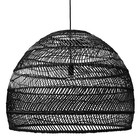 HK-living Lámpara colgante negro tejido a mano 80x80x60cm reed