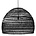 HK-living Hanging light black hand-weaved reed 80x80x60cm