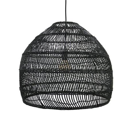 HK-living Suspension main-tissé noir 60x60x50cm anche