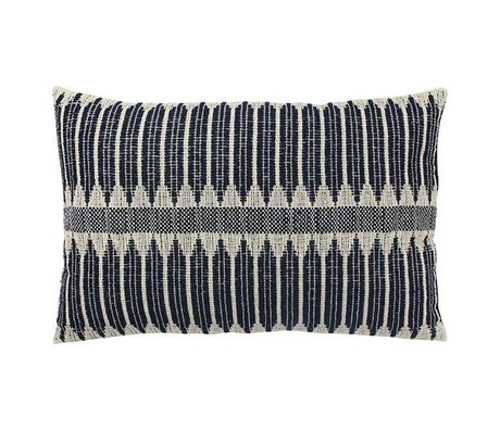 HK-living Aztec pude sort hvid bomuld 40x60cm