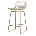 HK-living Bar stool brass wire brass wire steel 47x47x89cm