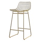 HK-living Barhocker messing wire messing stålwire 47x47x89cm