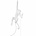 Seletti Aben hængende lampe hvid nylon 27x30x80cm