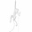 Seletti La lampe suspendue singe 27x30x80cm en nylon blanc