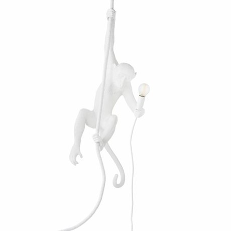 Seletti Pendelleuchte Monkey weiß Nylon 27x30x80cm