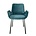 Zuiver Dining Chair Brit Petrol Blue Polyester 59x62x79cm