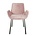 Zuiver chaise à manger Brit rosa polyester 59x62x79cm