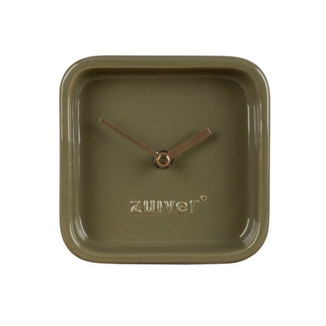 Zuiver Horloge vert mignon 13,5x6x13,5cm céramique