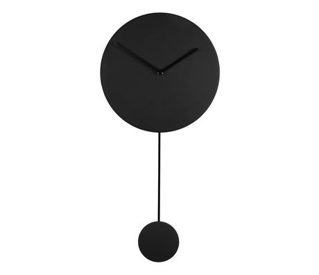 Zuiver Orologio da parete Minimal nero 30x4x63cm plastica