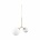 Housedoctor lámpara colgante de metal de 70 cm de cristal gris