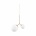 Housedoctor Verre lumière pendentif en métal blanc 70cm