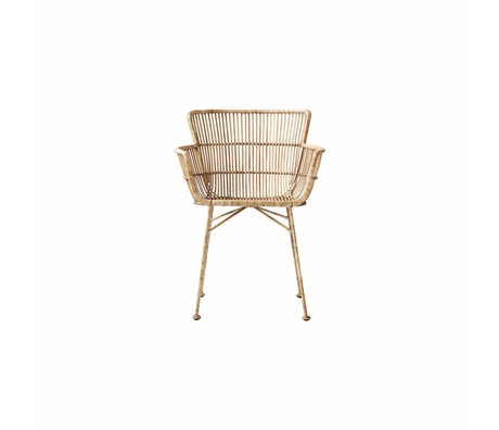 Housedoctor Sedia da pranzo Coon marrone naturale rattan 60.5x80x62cm