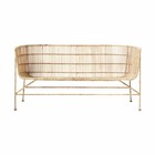 Housedoctor Bank Coon Naturbrun rattan 65.5x140x70cm