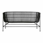 Housedoctor Bank Coon black rattan 65.5x140x70cm