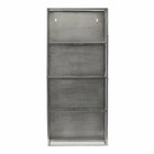 Housedoctor Armario zinc gris metálico 35x15x80cm cristal