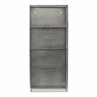Housedoctor Kleiderschrank zinkgrau metallic Glas 35x15x80cm