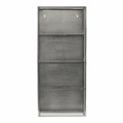 Housedoctor Wardrobe zinc gray metallic glass 35x15x80cm