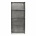 Housedoctor Armadio grigio zinco metallico 35x15x80cm vetro