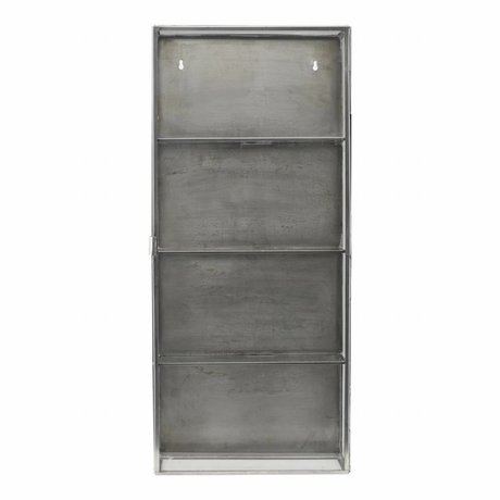 Housedoctor Kleiderschrank zinkgrau metallic Glas 35x15x80cm