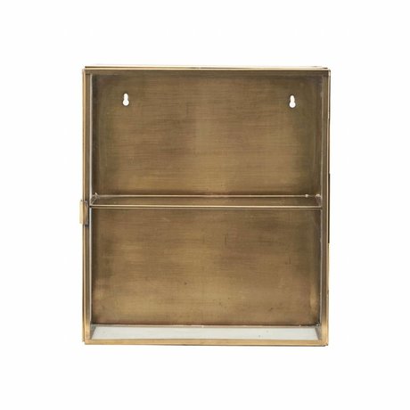 Housedoctor Brass armario de latón, metal, vidrio, 35x15x40cm