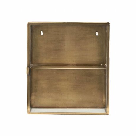 Housedoctor Wardrobe brass brass, metal, glass, 35x15x40cm