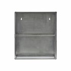 Housedoctor Kleiderschrank zinkgrau metallic Glas 35x15x40cm