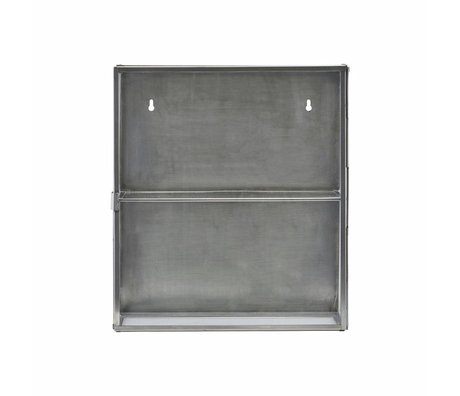 Housedoctor Armadio grigio zinco metallico 35x15x40cm vetro