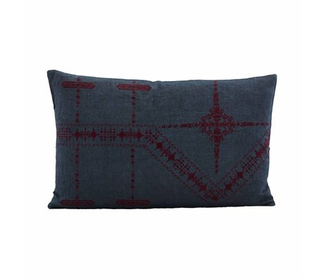 Housedoctor Kussenhoes Inka blue canvas 50x30cm