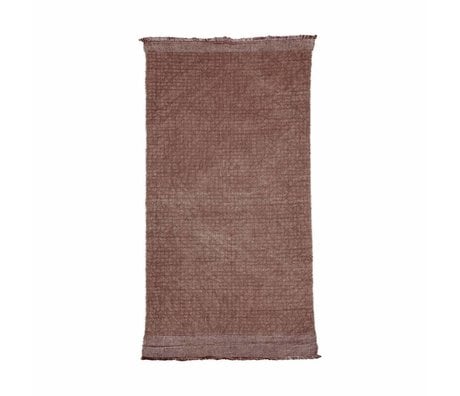 Housedoctor Carpet Shander Burnt Henna red pink cotton, jute 200x90cm