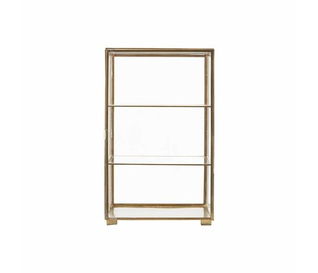 Housedoctor Cabinet Guld Iron Glas 35x35x56.6cm