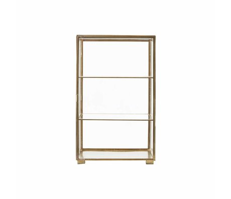 Housedoctor Kabinett Gold Eisen Glas 35x35x56.6cm