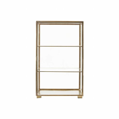 Housedoctor Cabinet Guld Iron Glas 35x35x56.6cm