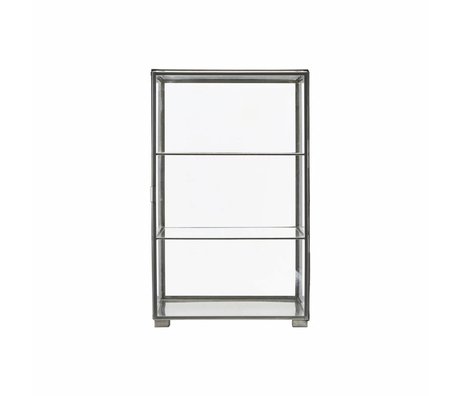 Housedoctor Cabinet verre coulé zinc fer 35x35x56.6cm