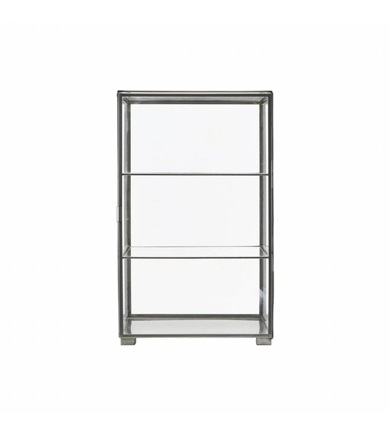 Housedoctor Schrank Zink Grauguß Glas 35x35x56.6cm - lefliving.de