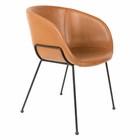 Zuiver Dining chair Feston brown leather 54,5x53x88,5cm