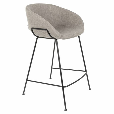 Zuiver Stool Feston Fab contrarrestar 54,5x53x88,5cm poliéster gris