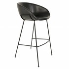 Zuiver Tabouret de bar noir feston skaï 54,5x53x98,5cm