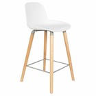 Zuiver Stool Albert Kuip tæller hvid plast tømmer 45x47,5x89cm