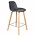 Zuiver Bar chair Albert Kuip counter dark gray plastic wood 45x47,5x89cm