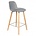 Zuiver Bar chair Albert Kuip counter light gray plastic wood 45x47,5x89cm
